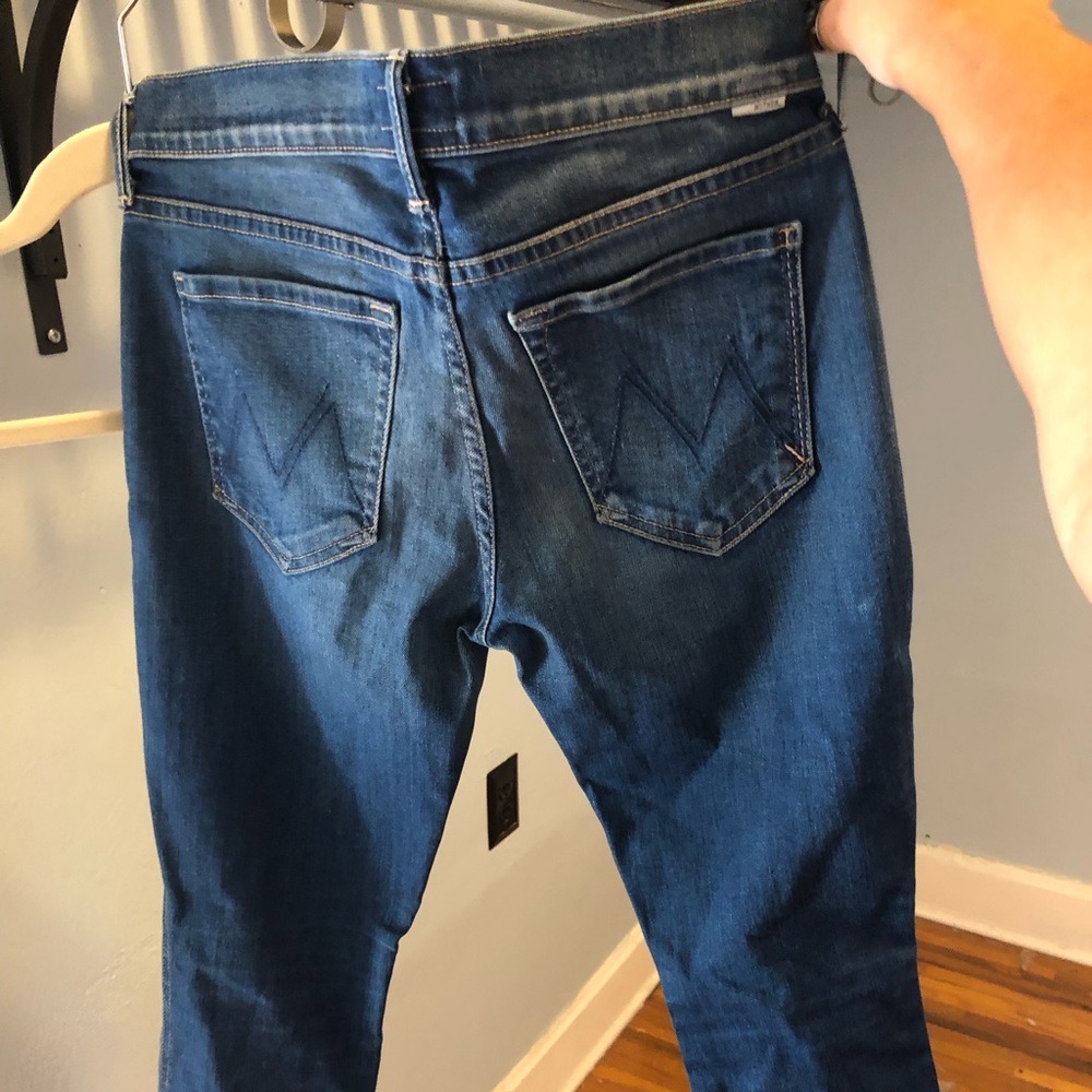 Mother Dark Wash Skinny Jeans